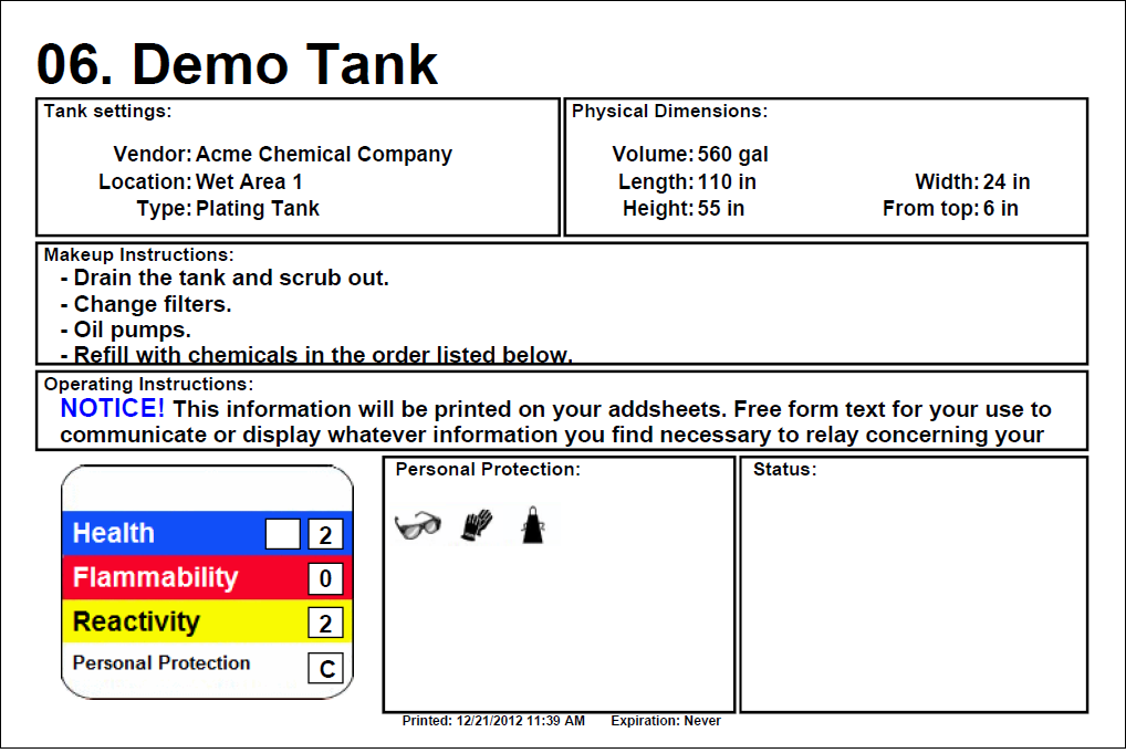 TrueChem Placard Examples TrueLogic Company